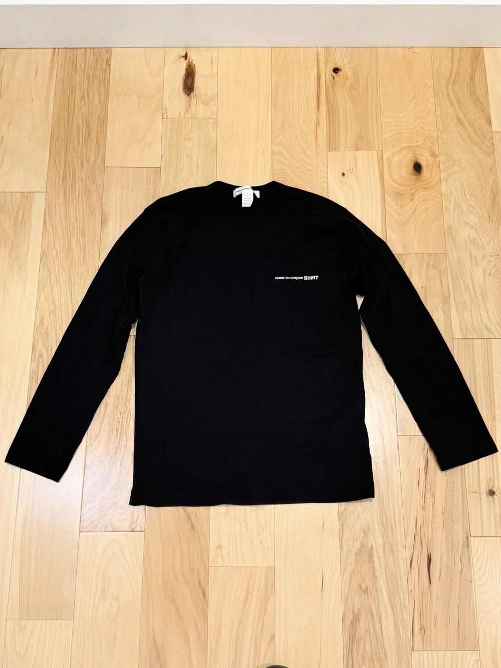 Comme Des Garçons Logo Print Long Sleeve Shirt